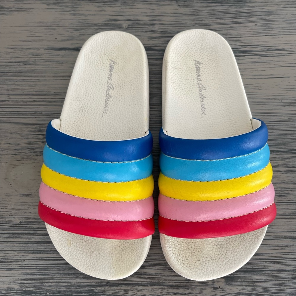 Hannah Andersson Rainbow Flip Flops size 11